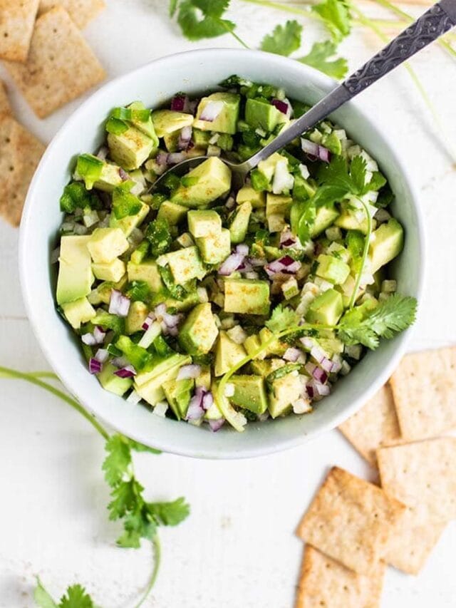 Chunky Avocado Salsa (for chicken or fish!)