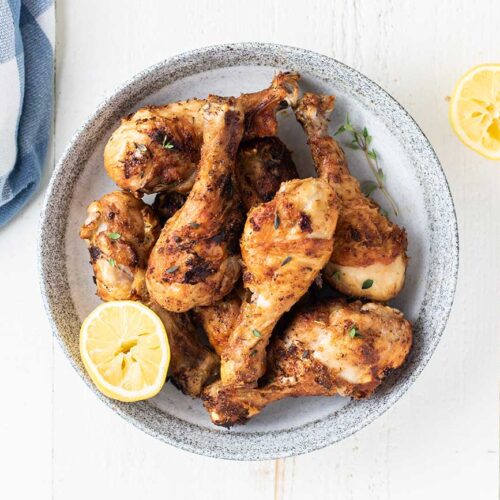 Perfect Air Fryer Chicken Legs - Super Crispy! • Low Carb with