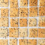 Almond flour crackers shown in a grid.